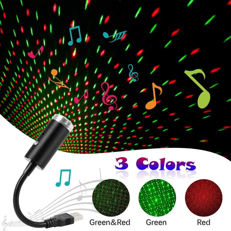 Bluejw USB Star Projector Night Light - 3 Colors Auto Starry Sky Roof Lights, Portable Romantic Bedroom Decor - Night Lights for Kids & Adults - Image 1